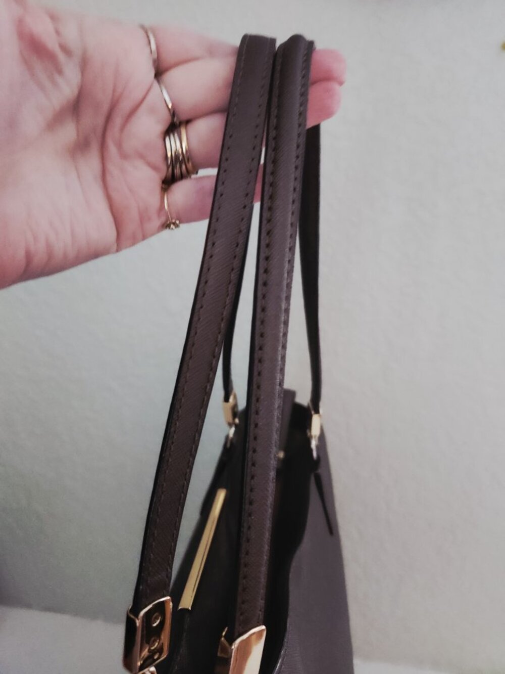 Euc Coach Madison Brown/Bronze Metallic Tote Bag Xl - Picture 3 of 15